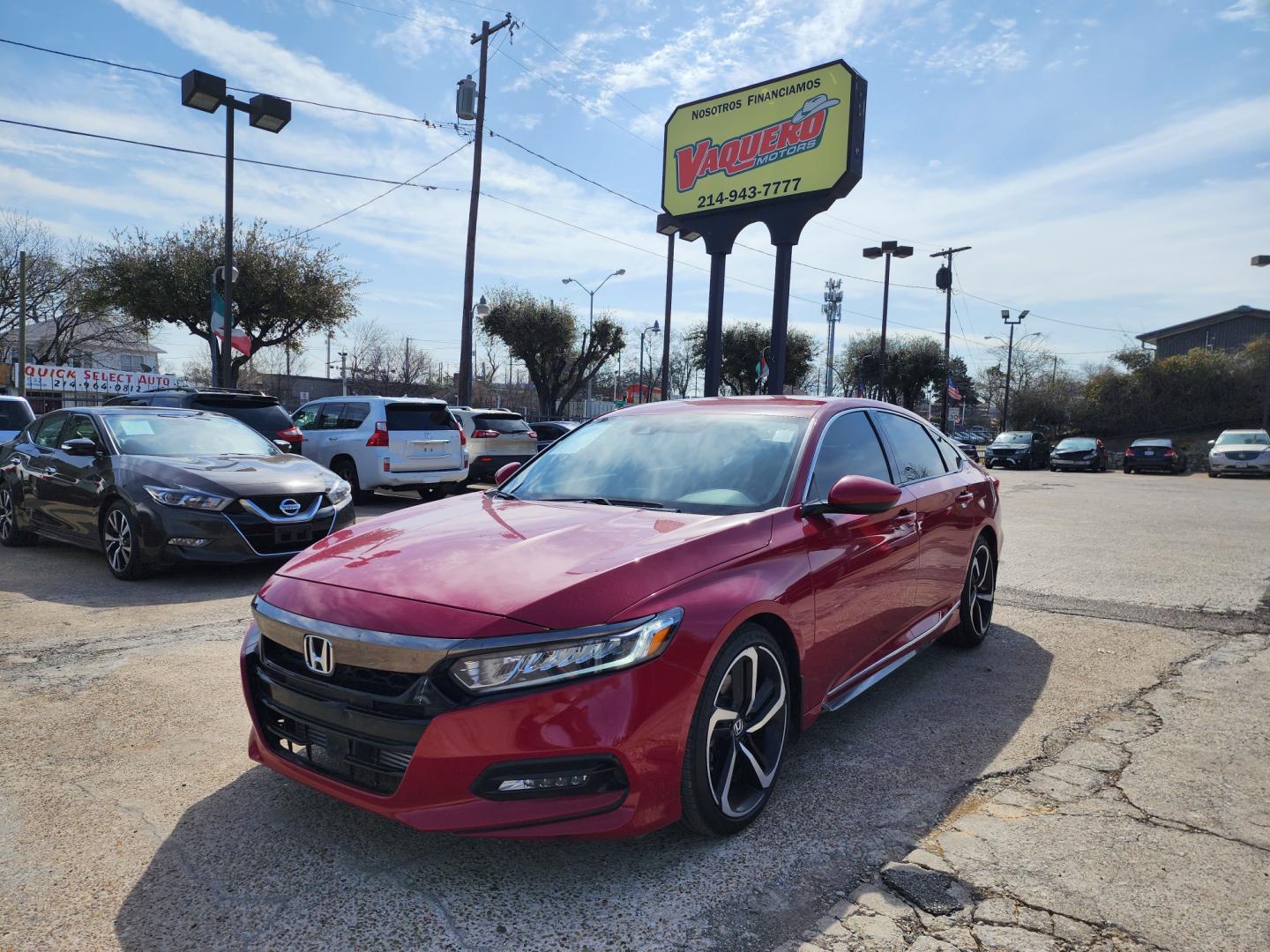 2019 Honda Accord LX CVT (1HGCV1F13KA) with an 1.5L L4 DOHC 16V TURBO engine, CVT transmission, located at 945 E. Jefferson Blvd, Dallas, TX, 75203, (214) 943-7777, 32.752514, -96.811630 - Photo#0