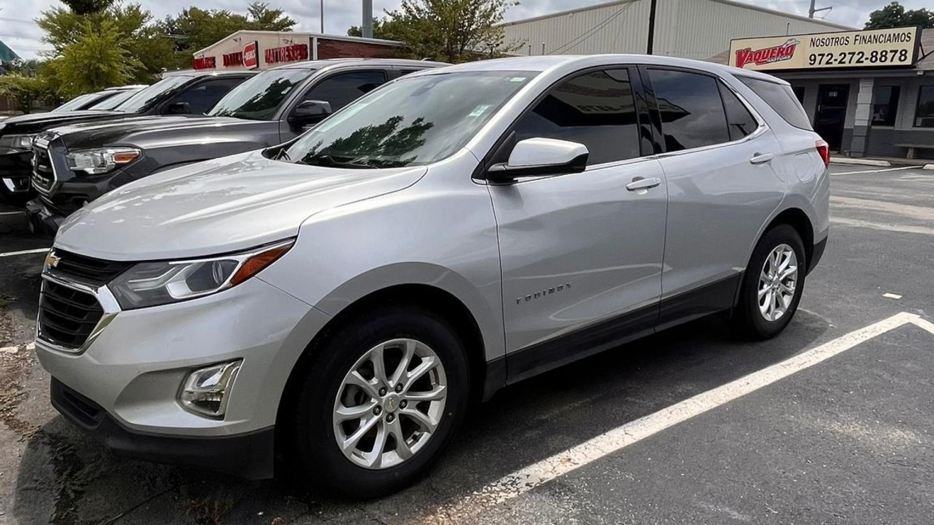 2020 Silver Chevrolet Equinox LT 2WD (2GNAXJEV4L6) with an 1.5L L4 DIR DOHC 16V TURBO engine, 6A transmission, located at 945 E. Jefferson Blvd, Dallas, TX, 75203, (214) 943-7777, 32.752514, -96.811630 - Photo#0