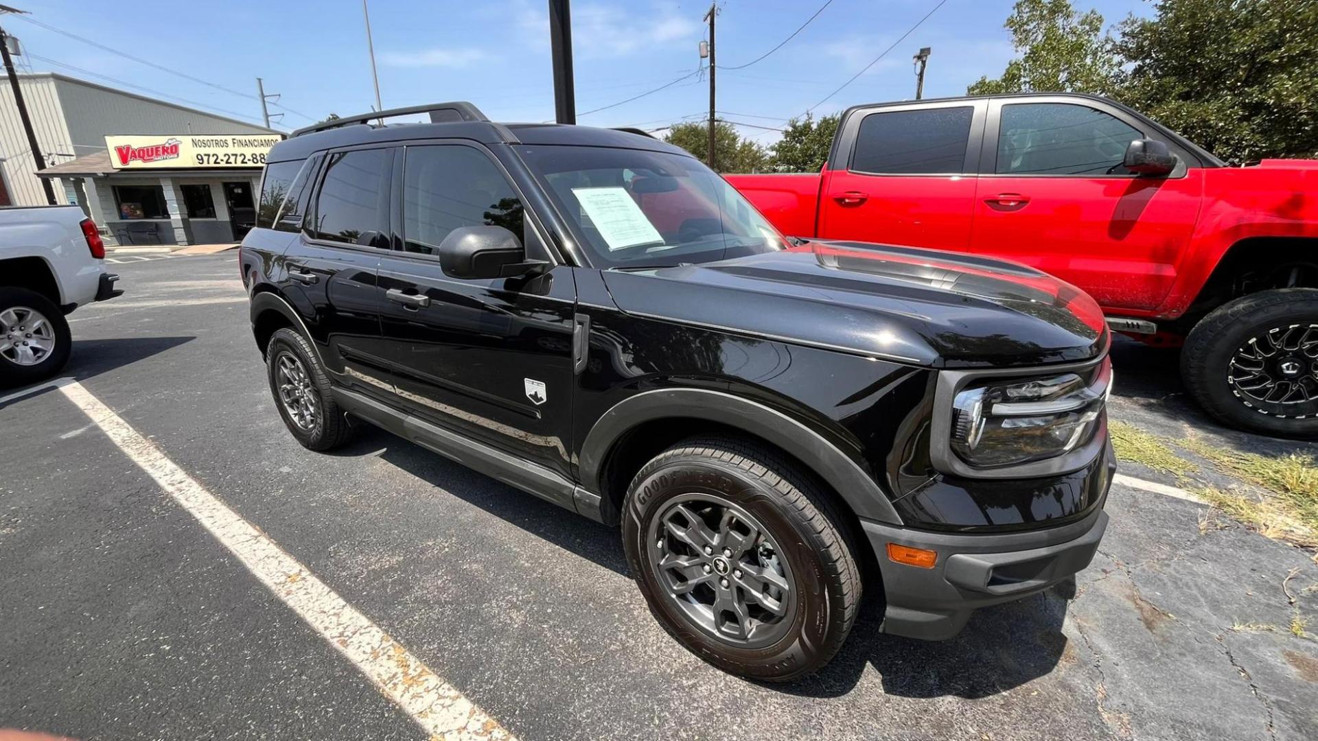 2021 Black Ford Bronco Sport Big Bend (3FMCR9B61MR) with an 1.5L L3 engine, 8A transmission, located at 945 E. Jefferson Blvd, Dallas, TX, 75203, (214) 943-7777, 32.752514, -96.811630 - Photo#2