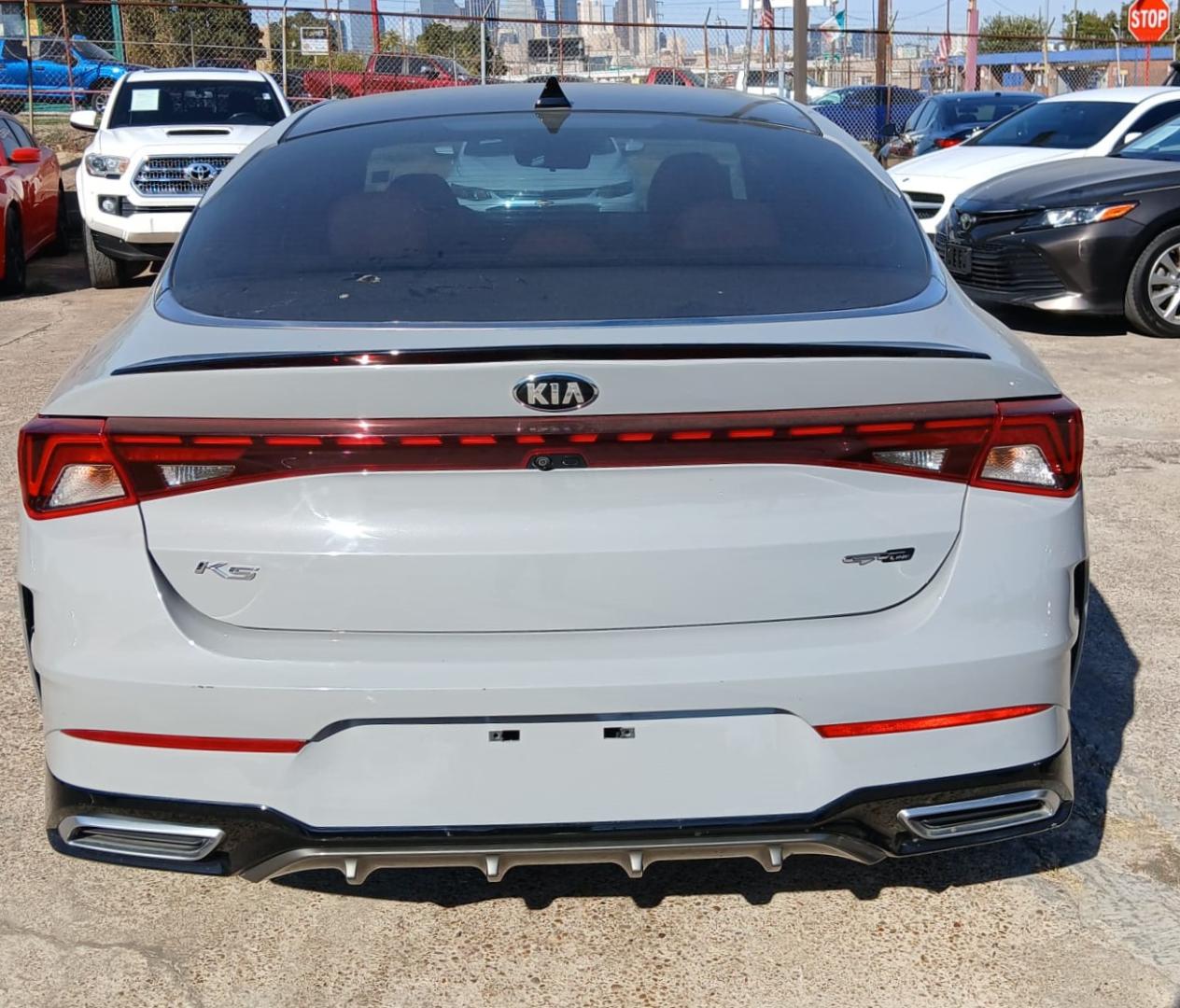 2021 Gray Kia K5 GT-Line (5XXG64J24MG) , located at 945 E. Jefferson Blvd, Dallas, TX, 75203, (214) 943-7777, 32.752514, -96.811630 - Photo#3